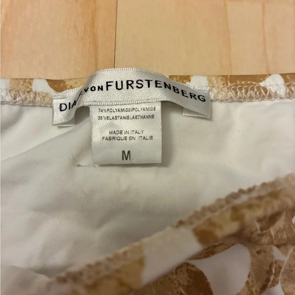 Diane von Furstenberg Gold Chain Print Tie-Side Bikini Bottoms